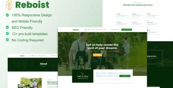 Reboist – Landscape & Gardening Elementor Template Kit